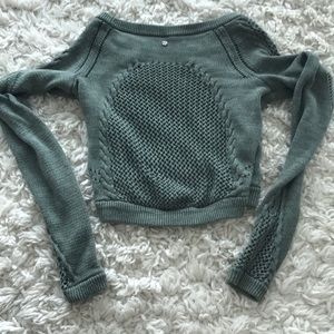 Lululemon size 2 pretty green sweater mesh